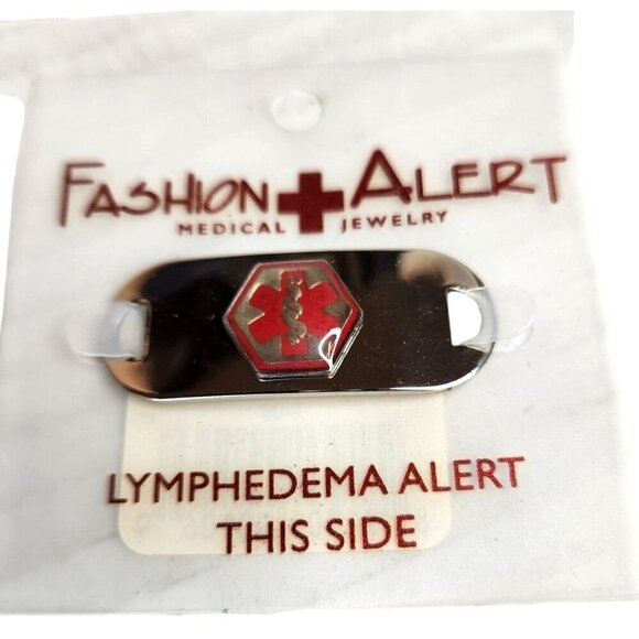 Fashion Alert Medical Jewelry Lymphedema Alert Tag - Picture 2 of 6